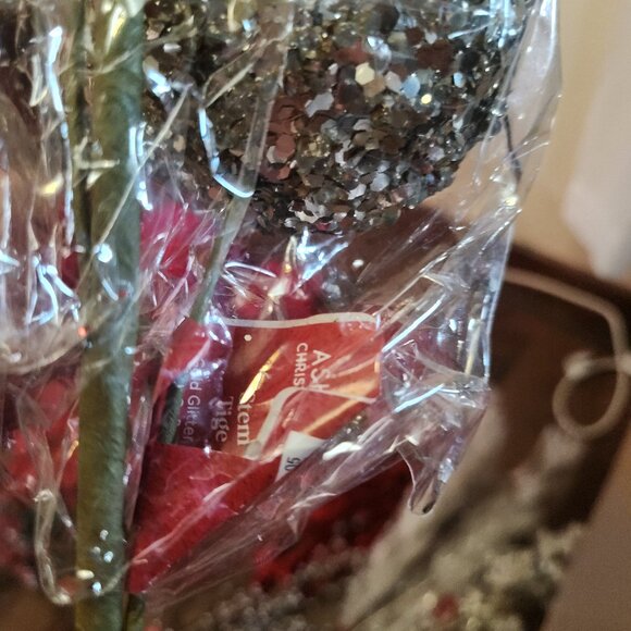 Box of Ashland christmas Noel Flowers/Holiday Decor Mixed Lot Deluxe Bush Box - Picture 9 of 15